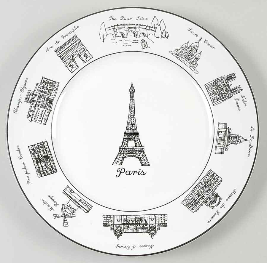Around the City Dinner Plate by 222 Fifth (PTS)-1