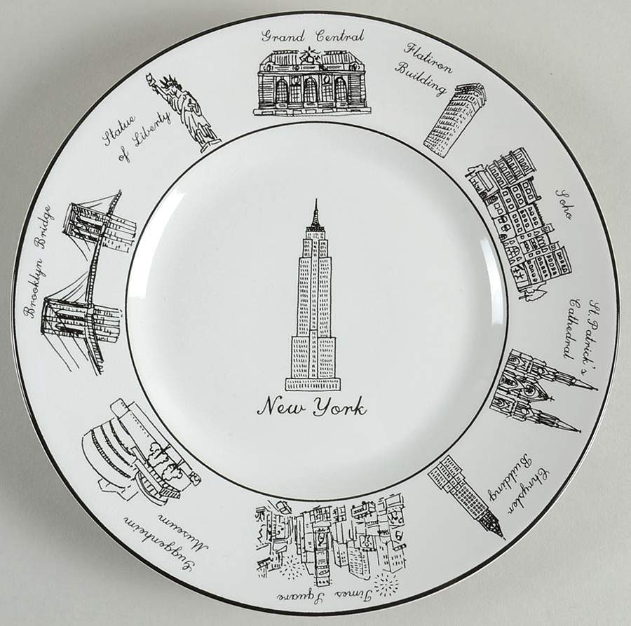 Around the City Salad Plate by 222 Fifth (PTS)-1