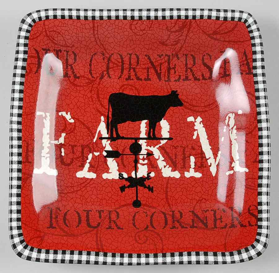 Four Corners Square Salad Plate by 222 Fifth (PTS)-1