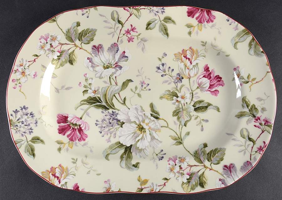 Gisela 14" Oval Serving Platter by 222 Fifth (PTS)-1