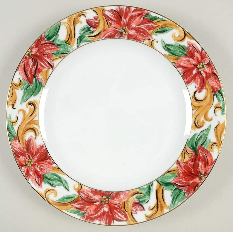 Poinsettia Splendor Dinner Plate by American Atelier-1