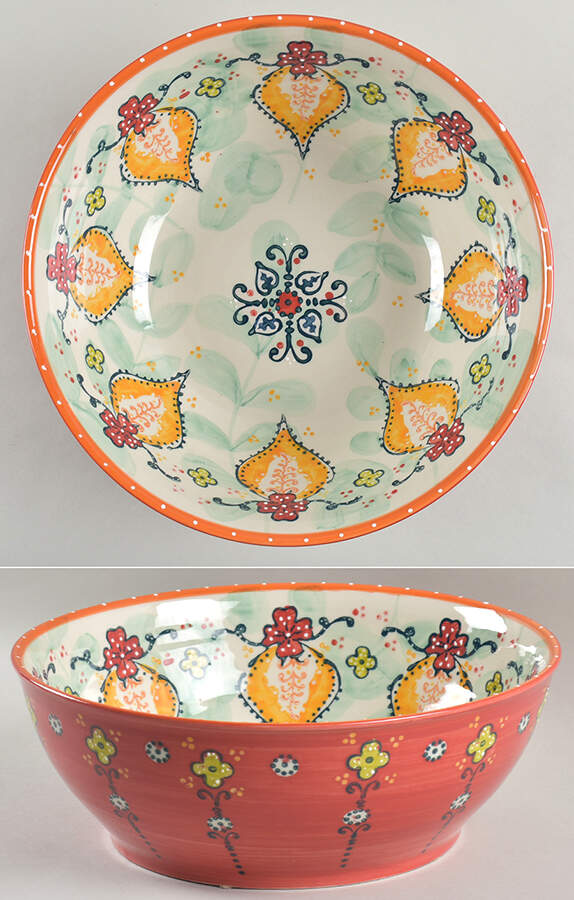 Sliced Persimmon 12" Round Serving Bowl by Anthropologie-1