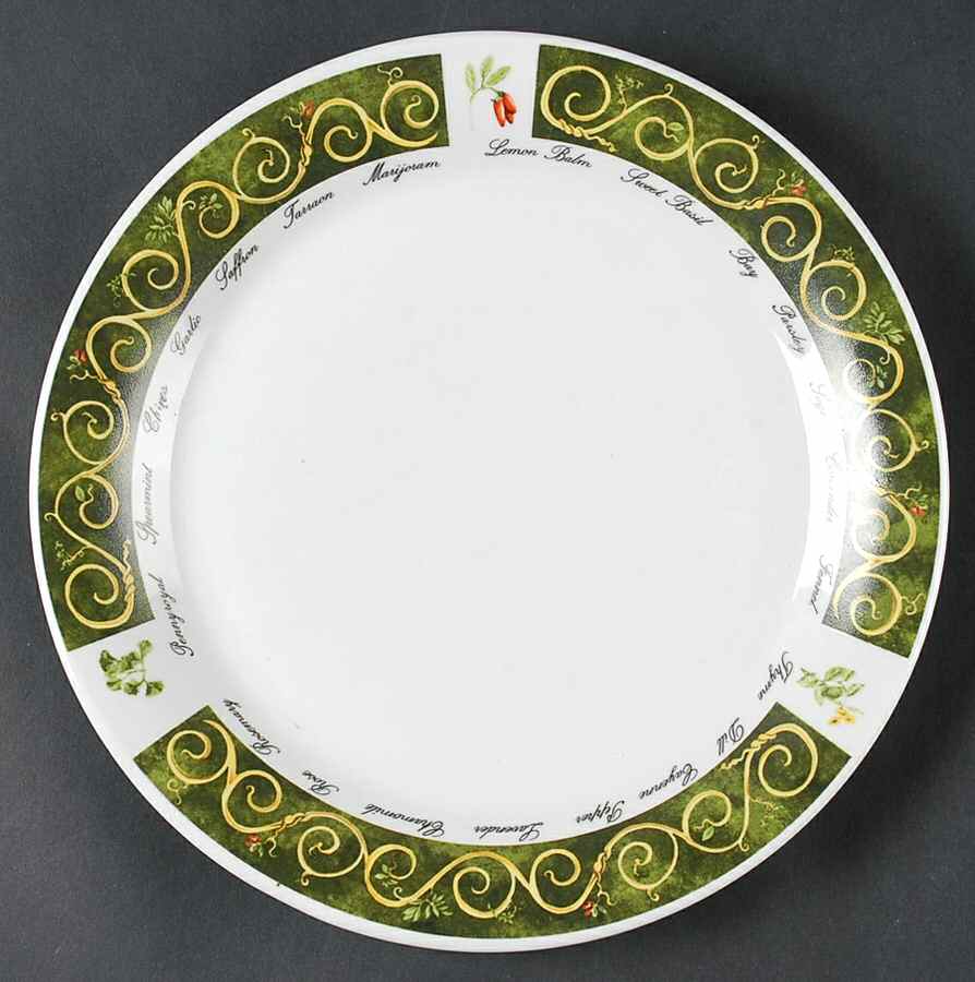 Bouquet Garni White Dinner Plate by American Atelier-1