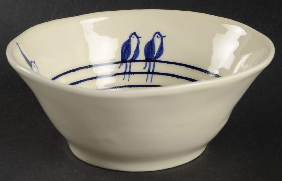 Birds On A Wire Soup/Cereal Bowl by Anthropologie-1