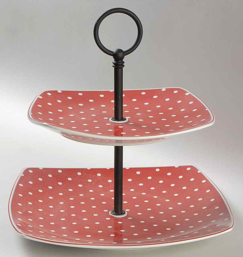 New Country 2 Tiered Serving Tray (DPSM3,SPSM3) by 222 Fifth (PTS)-1