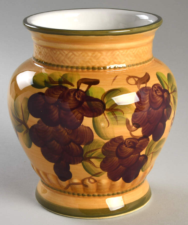 Grape Pattern Small Canister No Lid by Casa Vero-1