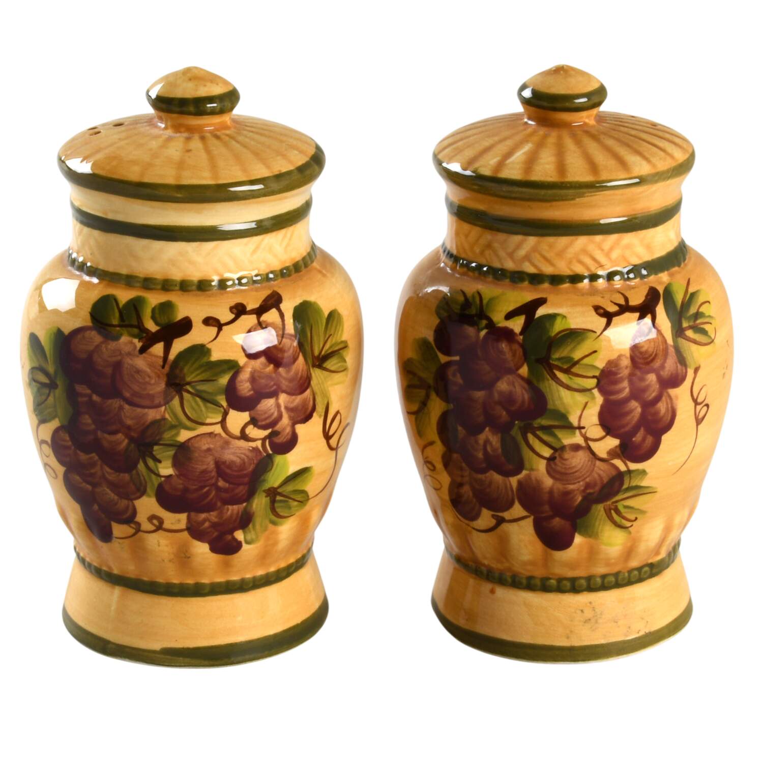 Grape Pattern Salt & Pepper Set by Casa Vero-1