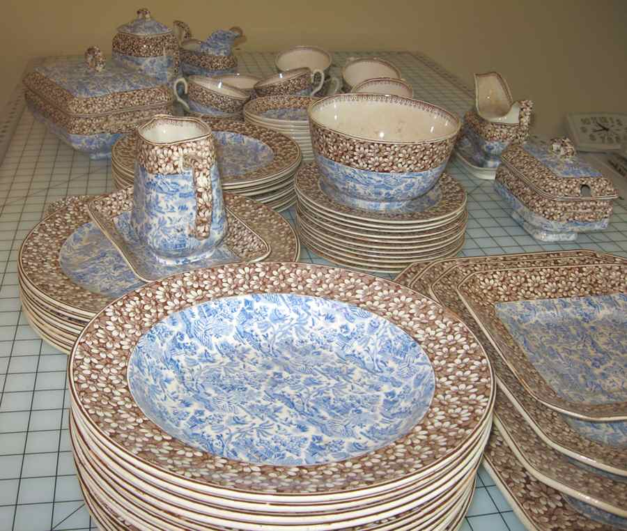 Daisy Brown and Blue Dinner Plate by Adderley-1