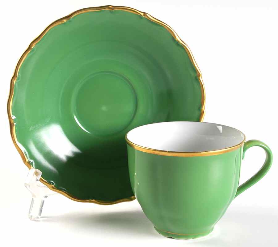 Colours Green Flat Cup & Saucer Set by Anna Weatherley-1