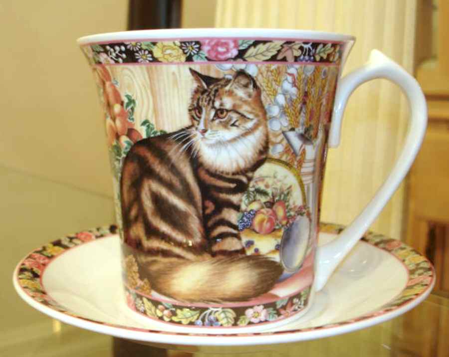 La Grande Tasse Flat Cup & Saucer Set by John  Aynsley & Sons-1