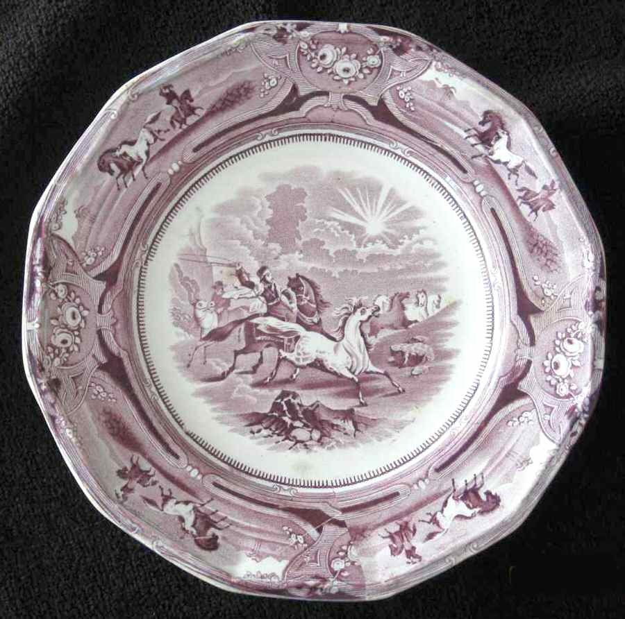 Peruvian Horse Hunt Dinner Plate by Anthony Shaw-1
