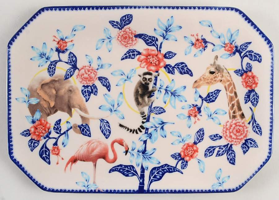 Nature Table 13" Rectangular Serving Platter by Anthropologie-1