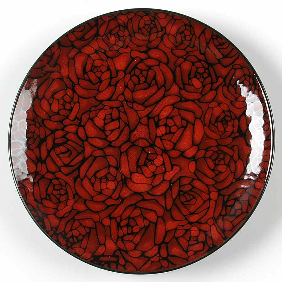 Crimson Rose Salad Plate by 222 Fifth (PTS)-1