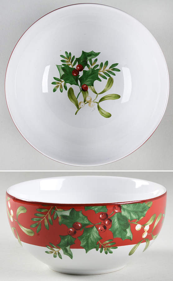Christmas Foliage Soup/Cereal Bowl by 222 Fifth (PTS)-1