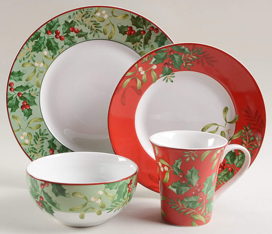 Christmas Foliage 4 Piece Place Setting by 222 Fifth (PTS)-1