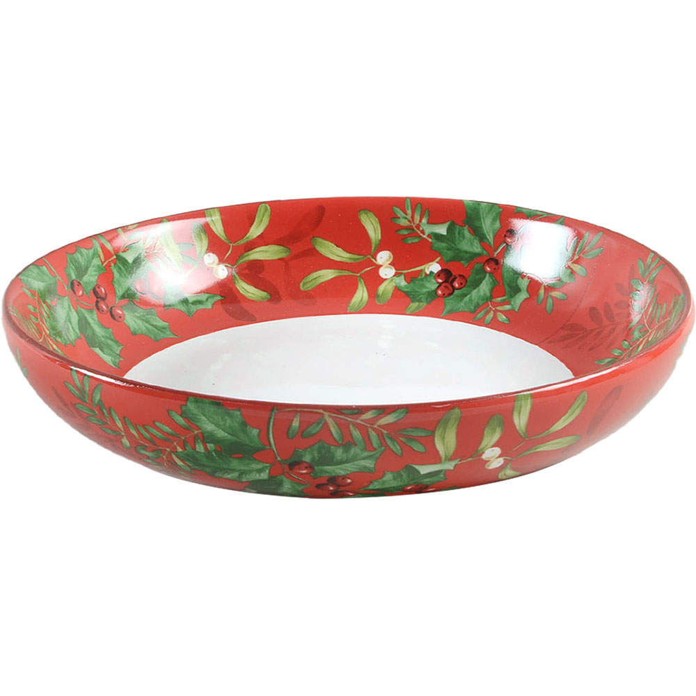 Christmas Foliage Individual Dinner Bowl by 222 Fifth (PTS)-1