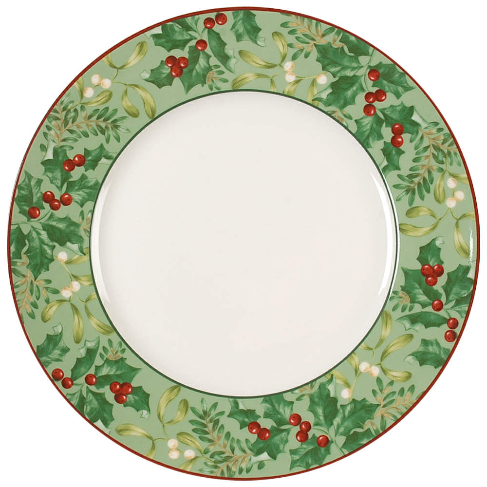 Christmas Foliage Dinner Plate by 222 Fifth (PTS)-1