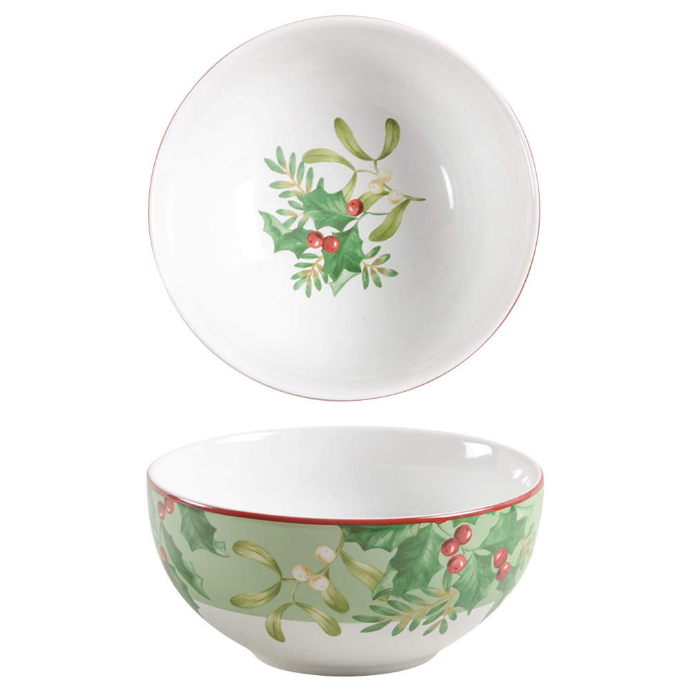 Christmas Foliage Soup/Cereal Bowl by 222 Fifth (PTS)-1