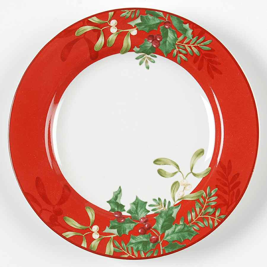 Christmas Foliage Appetizer Plate by 222 Fifth (PTS)-1