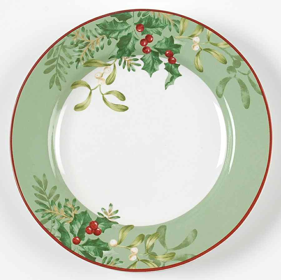 Christmas Foliage Appetizer Plate by 222 Fifth (PTS)-1