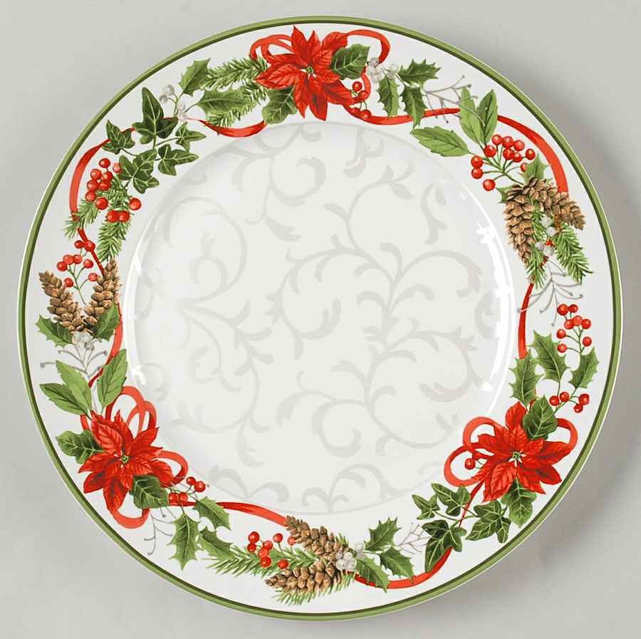 Holiday Festivities Dinner Plate by 222 Fifth (PTS)-1