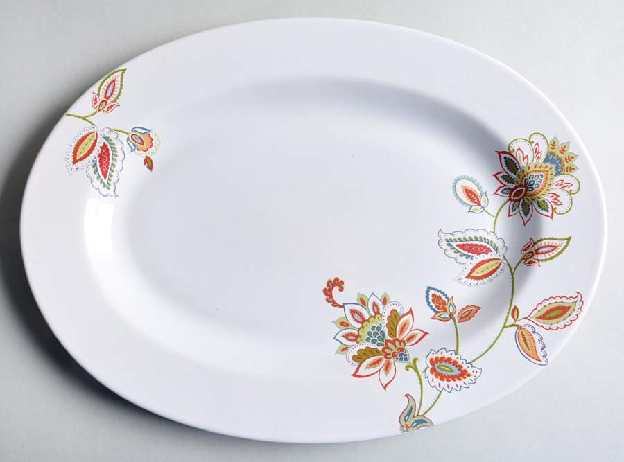 Jacobean Trail 14" Oval Serving Platter by 222 Fifth (PTS)-1