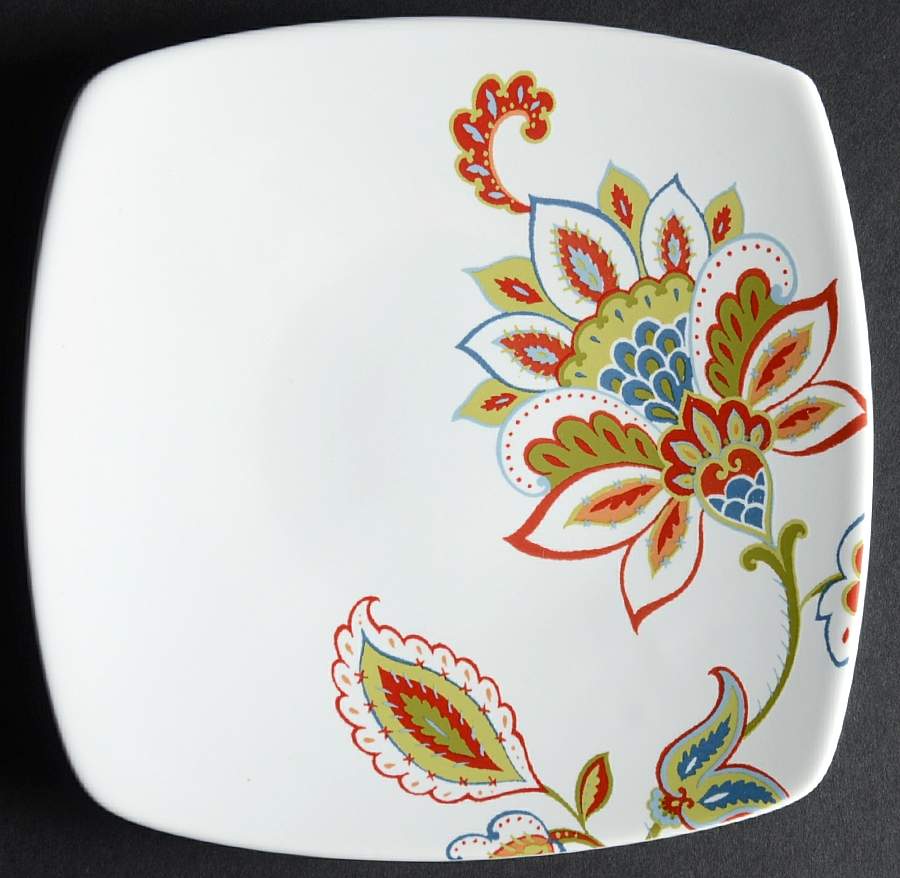 Jacobean Trail Square Appetizer Plate by 222 Fifth (PTS)-1