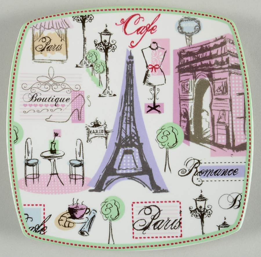Tres Chic Paris Appetizer Plate by 222 Fifth (PTS)-1