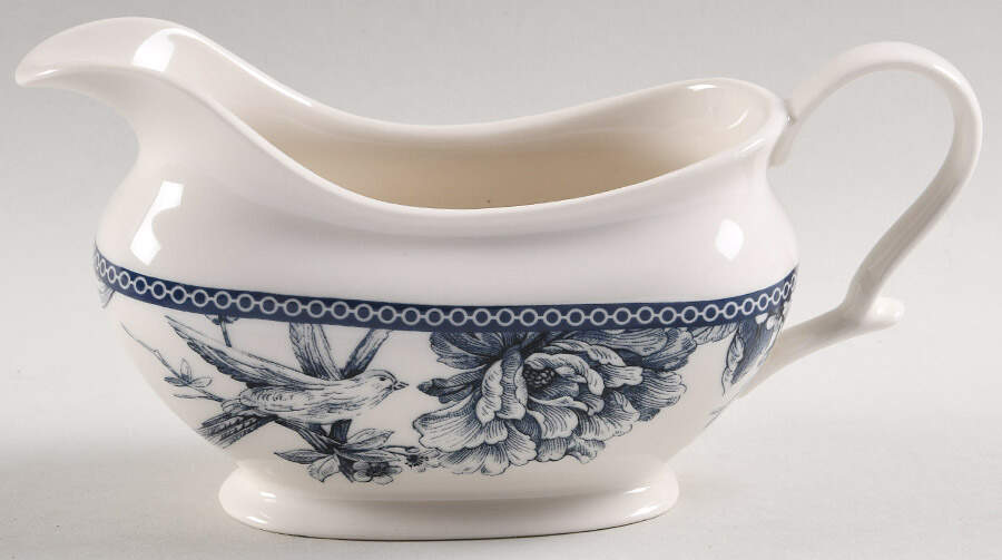 Adelaide Blue and White Gravy Boat by 222 Fifth (PTS)-1