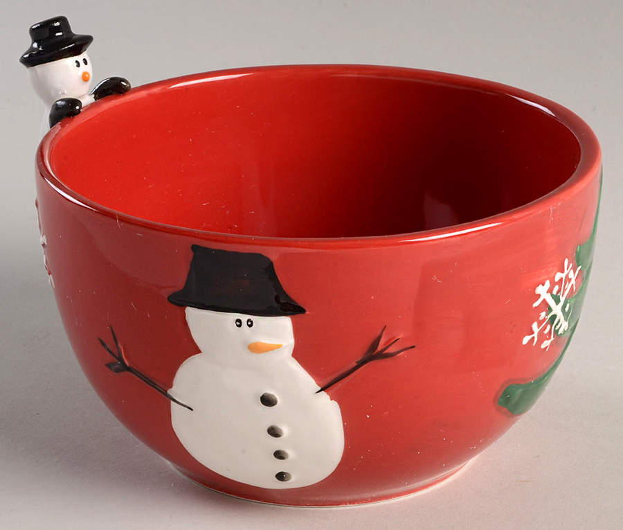 Arctic Holiday Red Soup/Cereal Bowl by 222 Fifth (PTS)-1