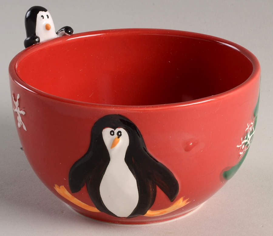 Arctic Holiday Red Soup/Cereal Bowl by 222 Fifth (PTS)-1