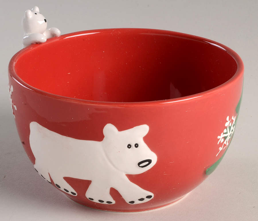 Arctic Holiday Red Soup/Cereal Bowl by 222 Fifth (PTS)-1