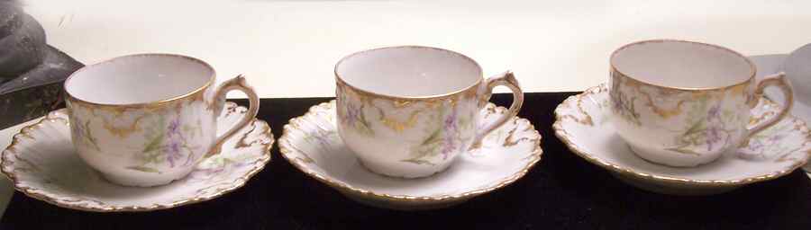 AKF55 Flat Demitasse Cup & Saucer Set by A Klingenberg France-Austria-1