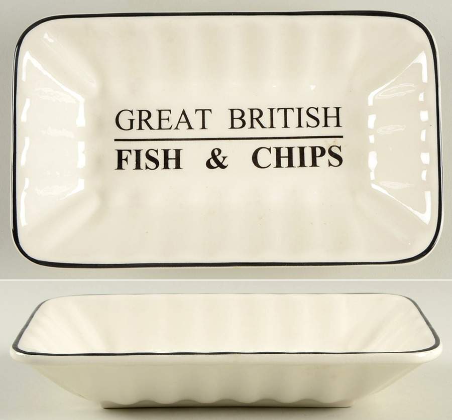 Fish & Chips Embossed Side Dish by Andrew Tanner-1