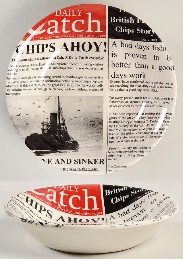 Fish & Chips Coupe Cereal Bowl by Andrew Tanner-1