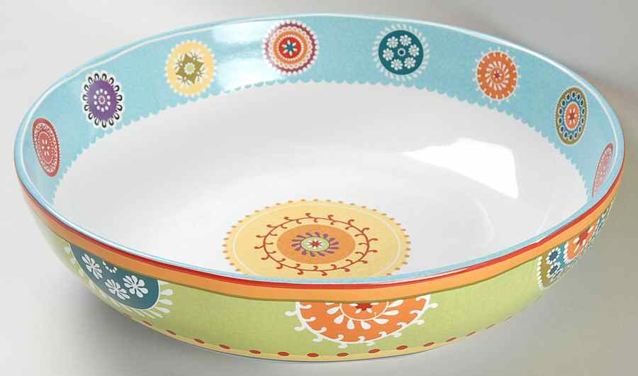Kaleidoscope 11" Round Serving Bowl by 222 Fifth (PTS)-1