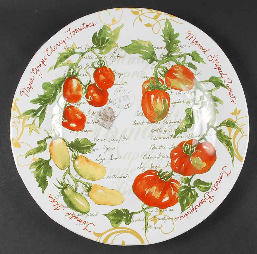 Heirloom Tomatoes 13" Chop Plate (Round Platter) by 222 Fifth (PTS)-1