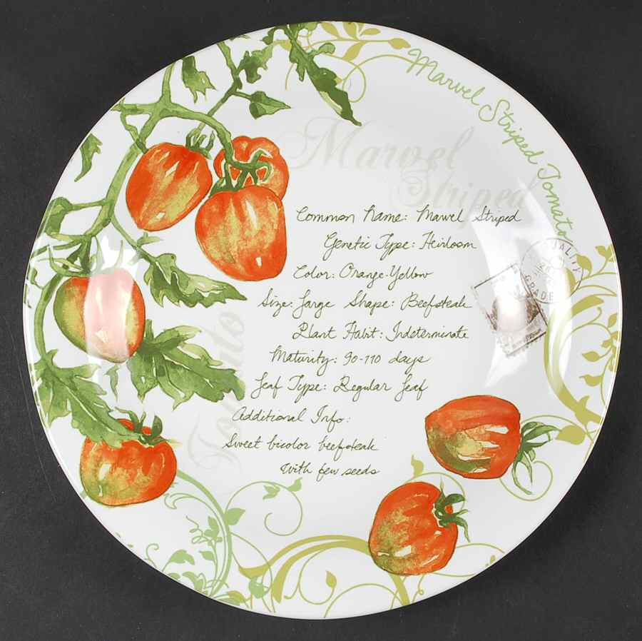 Heirloom Tomatoes Dinner Plate by 222 Fifth (PTS)-1
