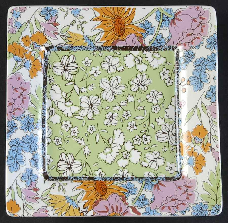 Floral Revelry Appetizer Plate by 222 Fifth (PTS)-1