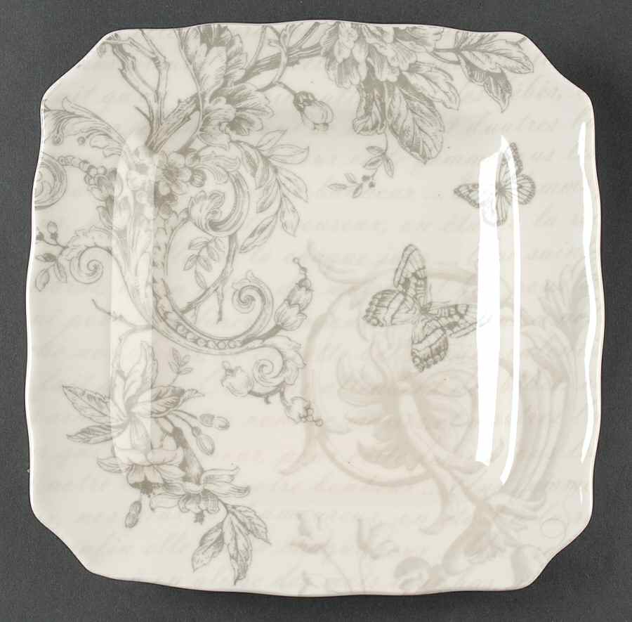Love Poem Square Salad Plate by 222 Fifth (PTS)-1