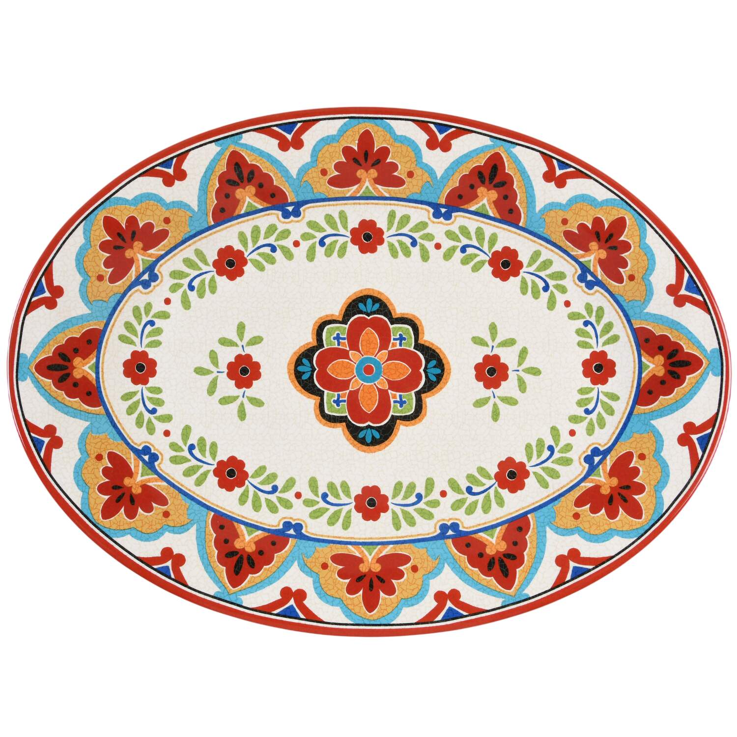El Centro 17" Oval Serving Platter by 222 Fifth (PTS)-1
