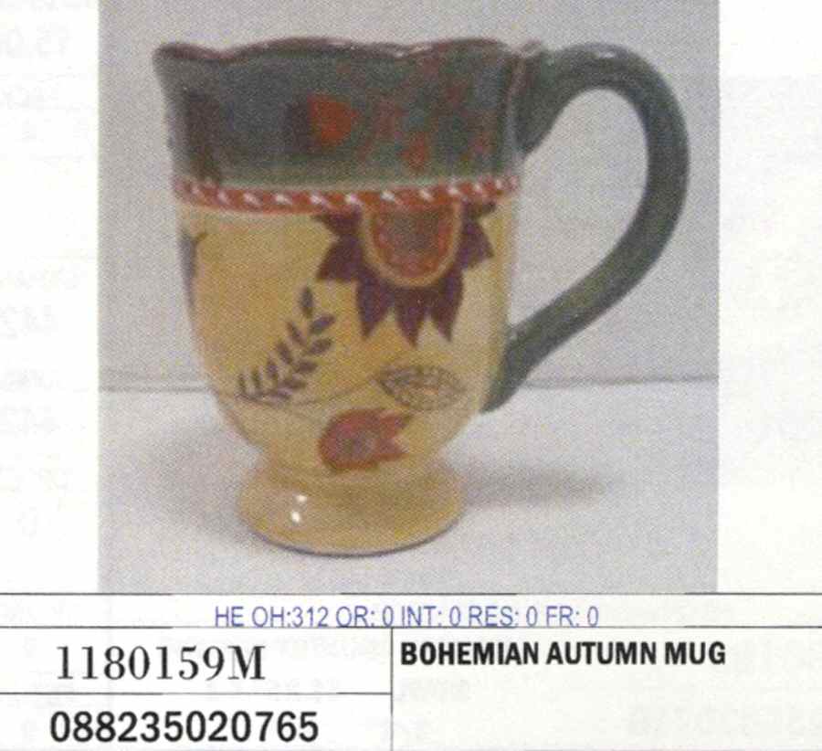 Bohemian Autumn Mug by American Atelier-1