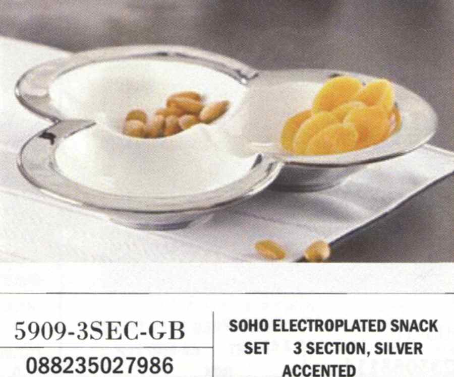 Soho (Electroplated) 3-Part Round Divided Server by American Atelier-1