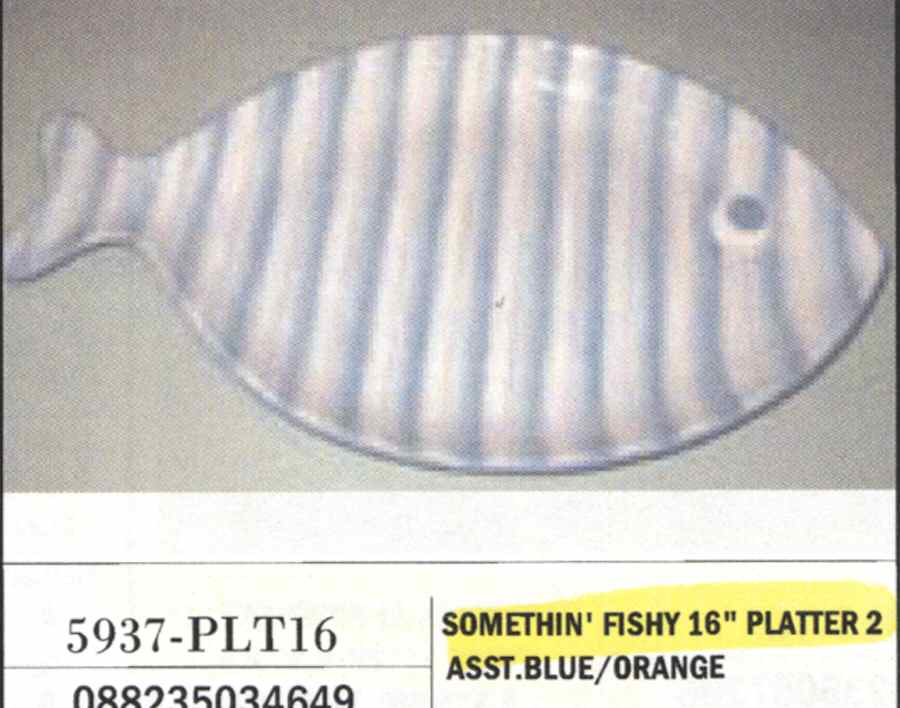 Somethin' Fishy 16" Figural Platter by American Atelier-1