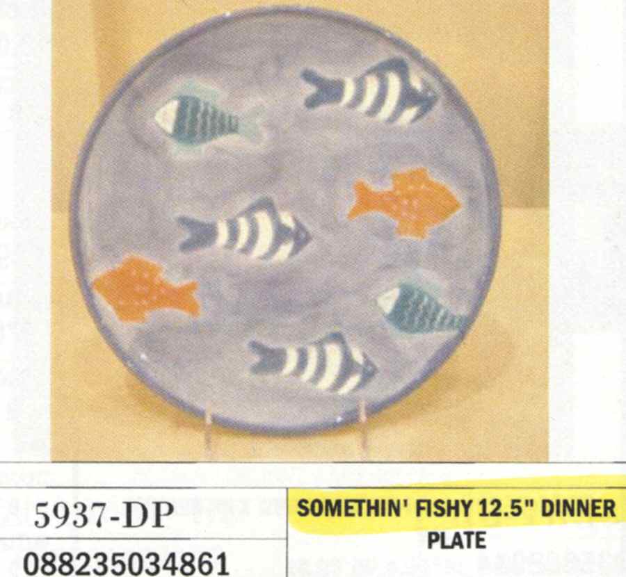 Somethin' Fishy Dinner Plate by American Atelier-1