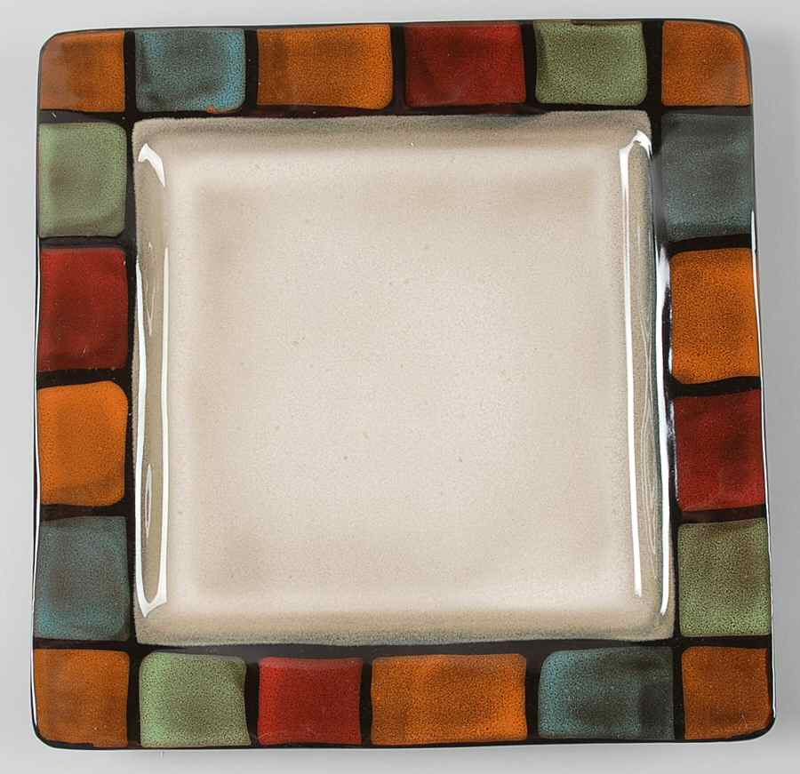 Hopscotch Square Dinner Plate by American Atelier-1