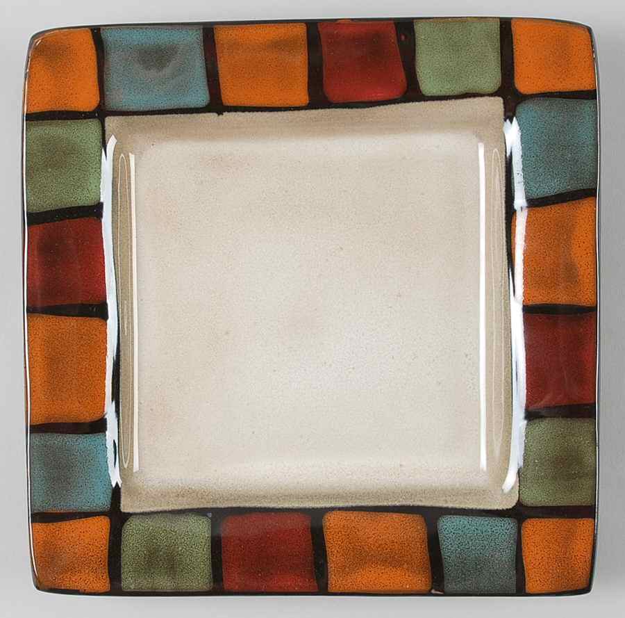 Hopscotch Square Salad Plate by American Atelier-1