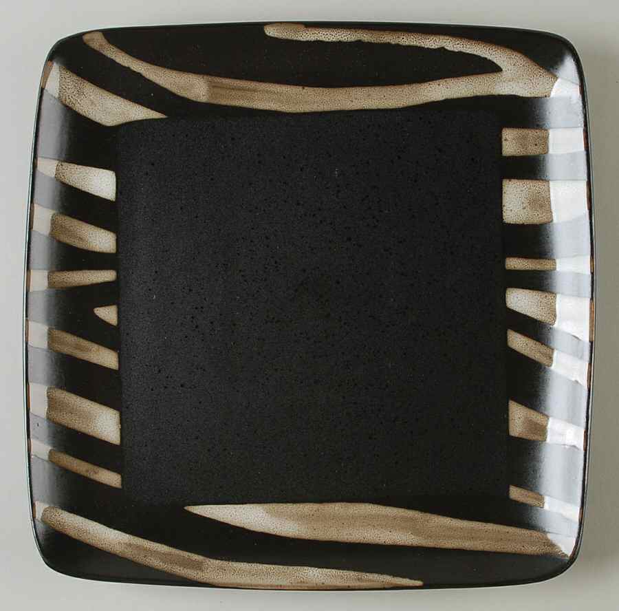 Safari Zebra White Dinner Plate by American Atelier-1