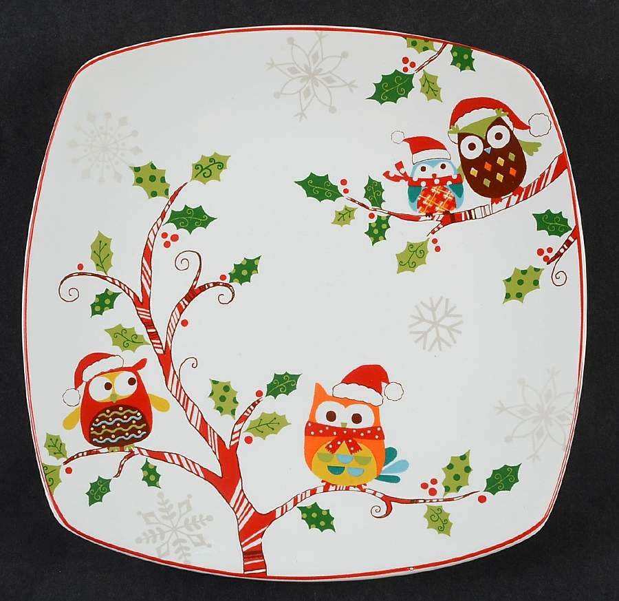 Enchanted Woods Square Salad/Dessert Plate by 222 Fifth (PTS)-1