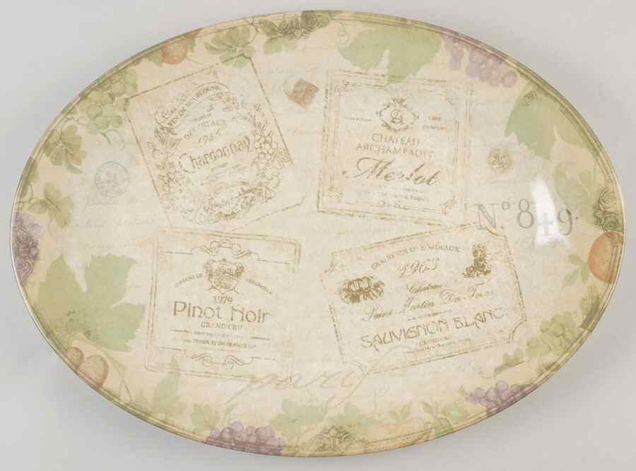French Vintage 16" Oval Serving Platter by 222 Fifth (PTS)-1